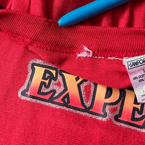 80s Vintage “Best Things in Life are Free” T-shirt Iron On Angel Devil Cartoon. - Picture 6 of 8